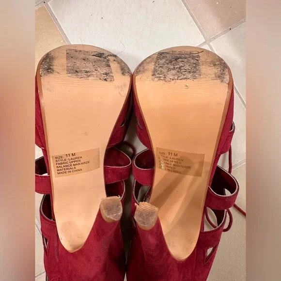 Marco Santi Red Lace-Up Heels - Picture 6 of 6